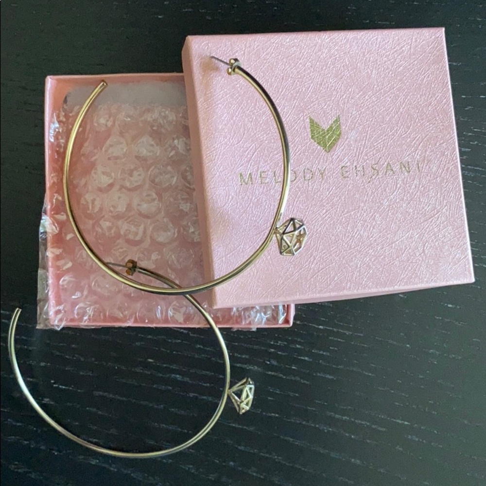 Melody Ehsani Diamond Hoop Earrings